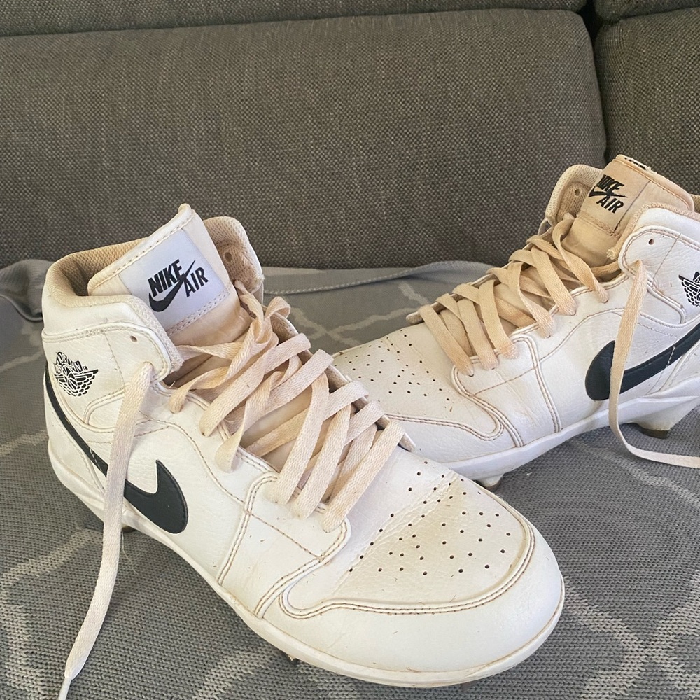 Jordan 1 Retro Metal "White/Black" Men's Baseball Cleat